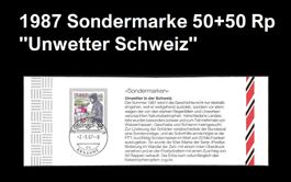 1987 50+50 Rp Wohltätigkeitsmarke z.g. Unwettergeschädigter