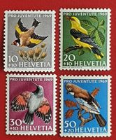 PRO JUVENTUTE SATZ VÖGEL 228 - 231 1969** POSTFRISCH