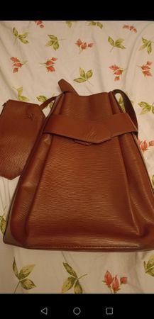 Louis Vuitton Epi Ledertasche Braun, Vintage Rucksack