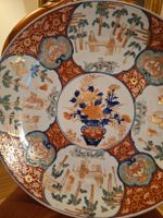 Antiker Japanischer Imari Platte, handbemalt / Meiji -Zeit
