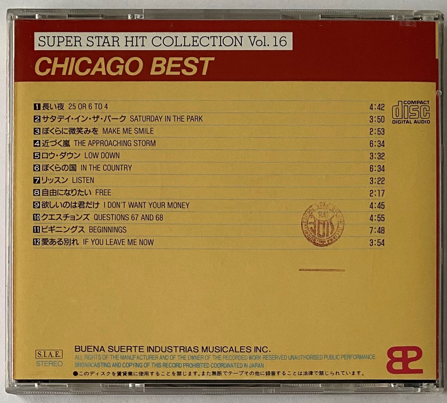 CDs: Chicago, Best (Versandkostenfrei) – Gebraucht aus Flums von Asquillo 1