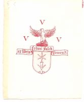 Ex-libris héraldique Franz Ludwig FALCK, Luzern