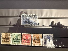 Deutsche Besatzung Belgien WWI – 6 Briefmarken komplette Ser