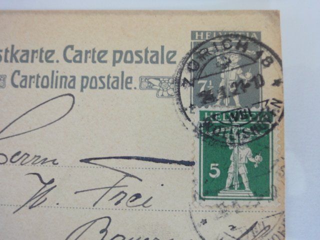 Alle Briefmarken: 2 Stück Postkarten 1920 und 1921 - ab CHF 1.00 – Gebraucht aus Wilen b. Wollerau von 4banger 3