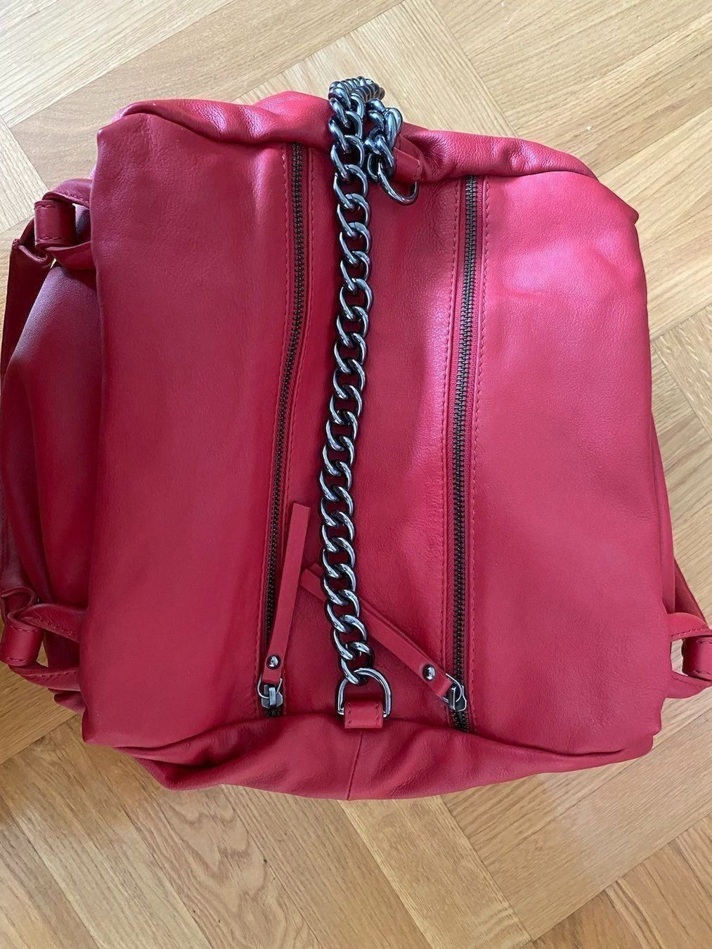 Borse da donna: Rote Braun Büffel Leder Handtasche – Usato da Hünenberg venduto da a.u.849 4