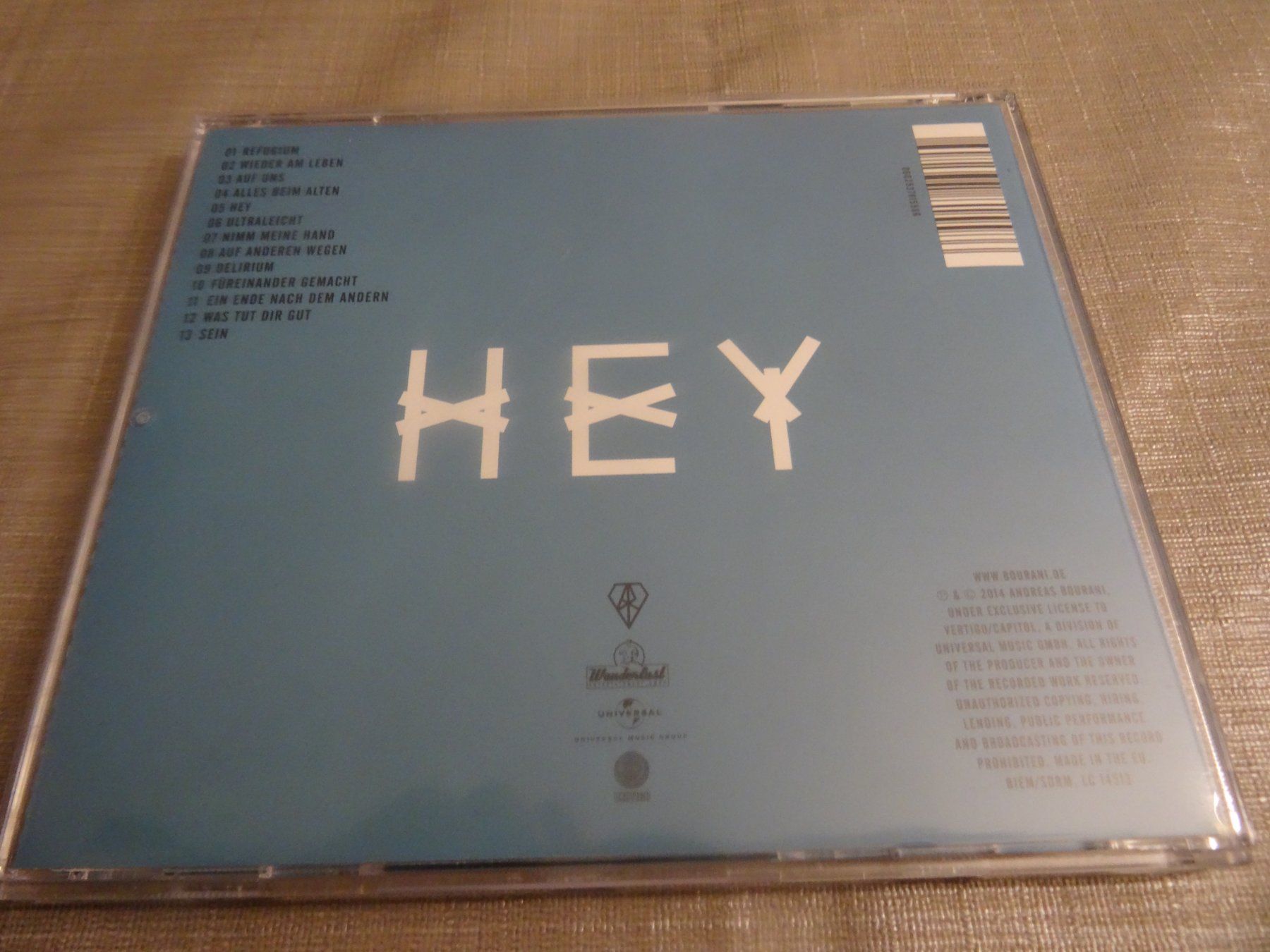 CDs: Andreas Bourani - Hey - CD – Gebraucht aus Olten von Disc-Ausverkauf 1