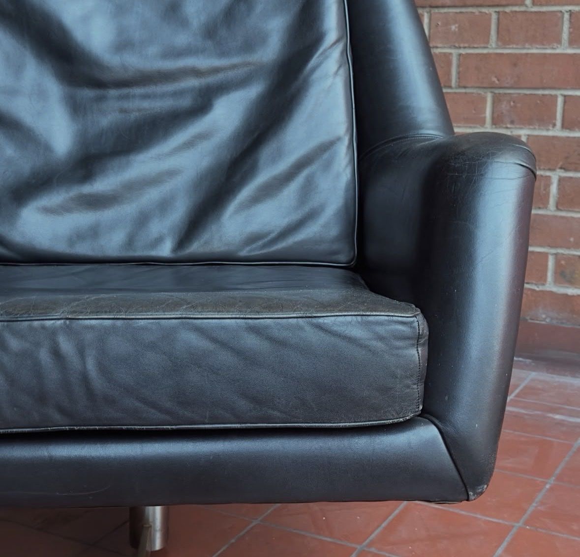 Divani: Grosses Vintage Ledersofa 1960er – Usato da Basel venduto da nizzle 7