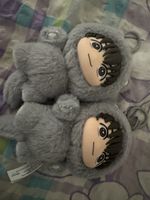 2 Jujutsu Kaisen Plüsch Schlüsselanhänger grau Set neu