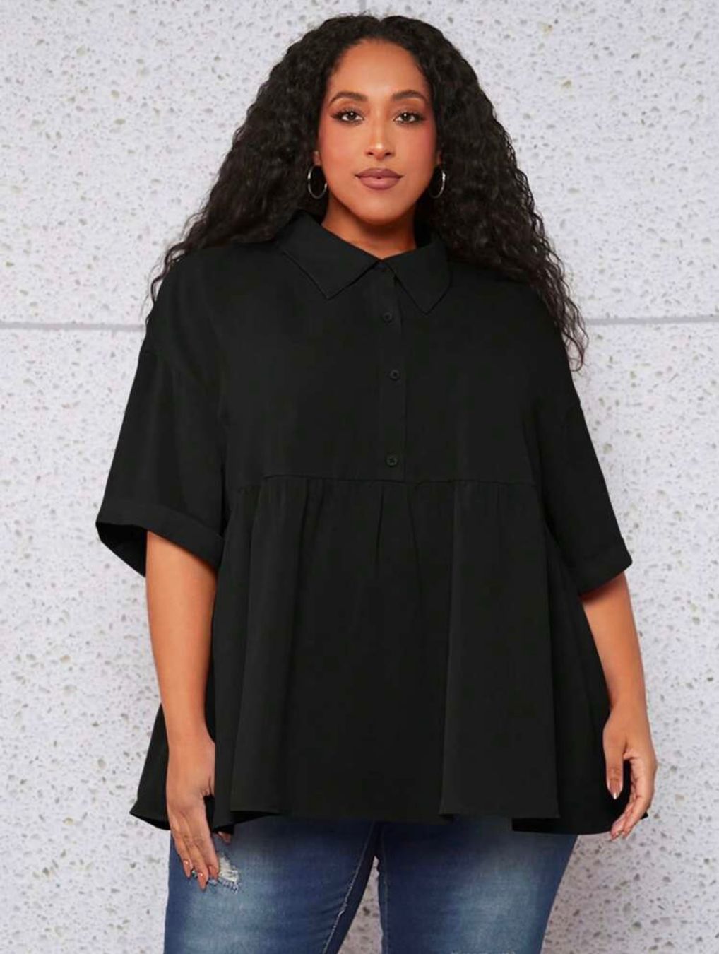 Shein Blusen: Bluse / Tunika schwarz Gr. 57 / 58 / 60 – Gebraucht aus Pratteln von a23_j2gs 1