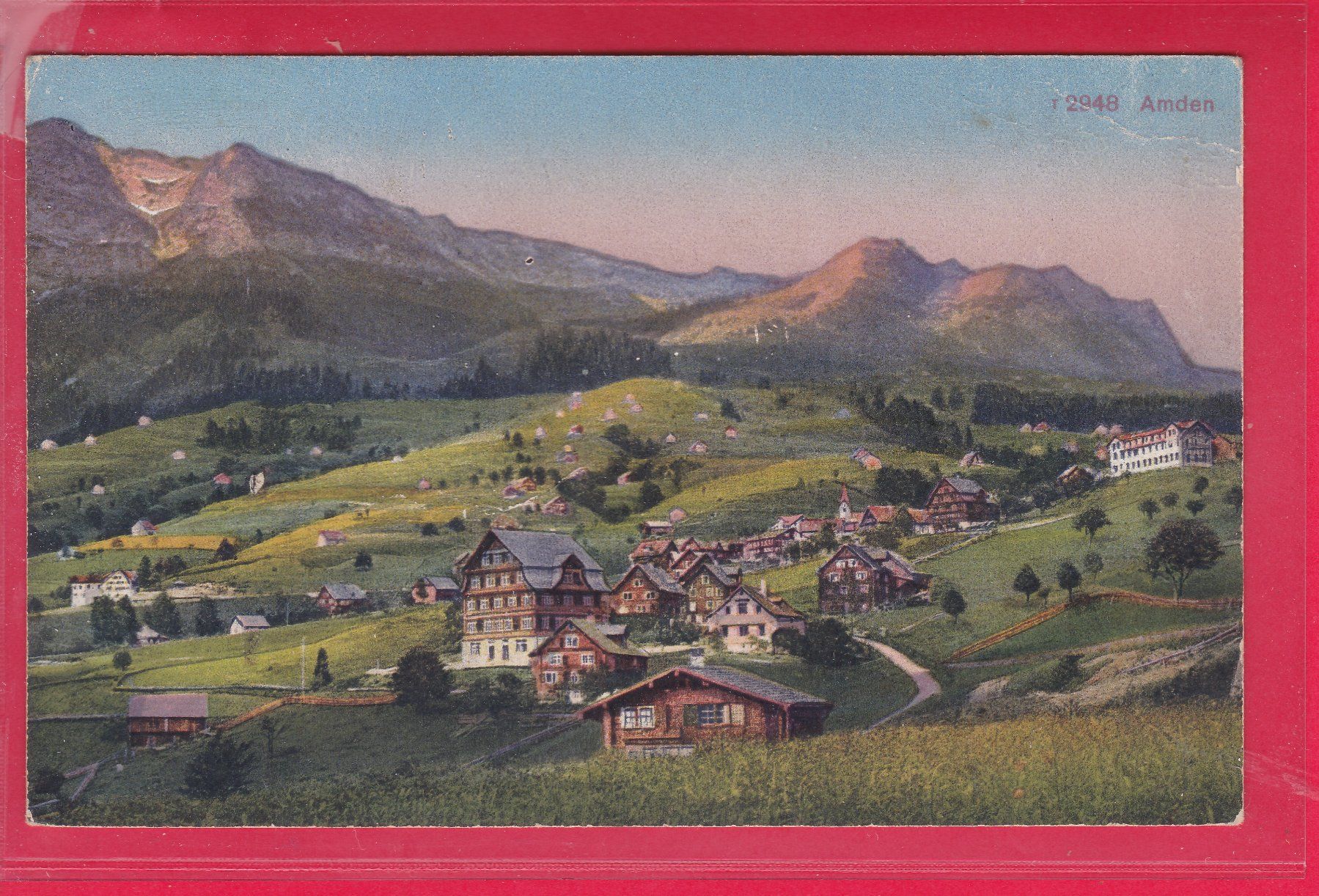 Cartoline postali: AMDEN, 8.7.1919 – Usato da Oberrieden venduto da Gebirgsstelze