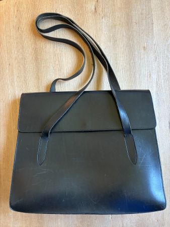Volker Lang, Geschäftstasche, Leder, Schwarz
