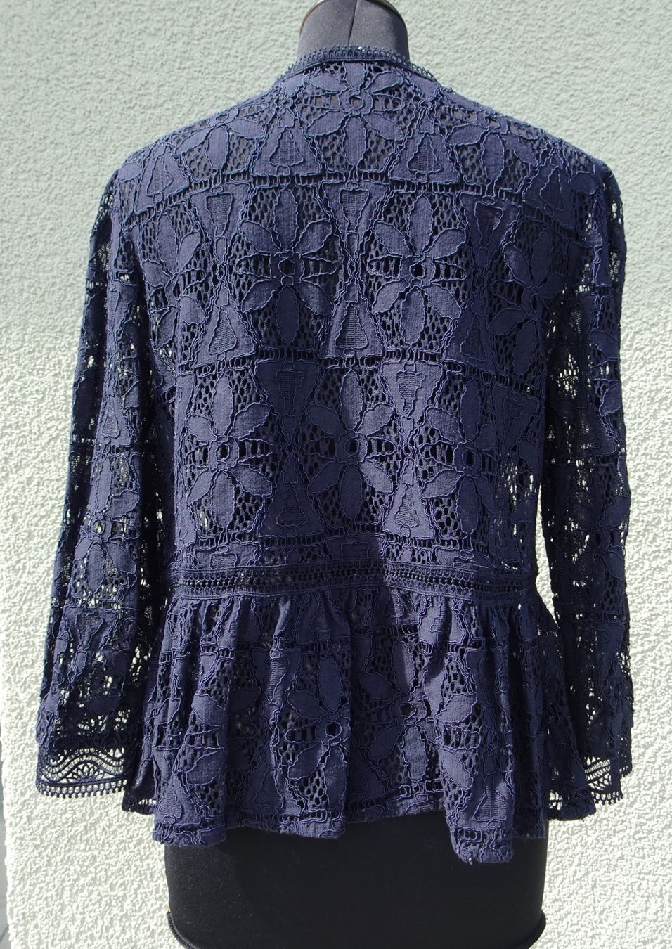 Comma Camicette: Comma Jacke Bluse spitze blau Gr 40 langarm – Usato da Winterthur venduto da blumeblau77 4