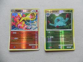 2 Pokémon Sammelkarten 2010 Text Deutsch je 110 KP glänzend