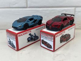 Lot 2 voitures Majorette Lamborghini et Bugatti occasion