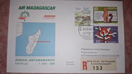 Swissair Zürich - Antananarivo 01.11.1986