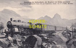 Gotthard-Express in Goldau (Bergsturzgebiet, Mythen) /az