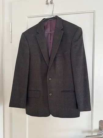 Herren Blazer Barutti 48 schwarz/grau/bordeaux