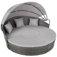 Rattan Sonneninsel Lounge Sitzinsel Garten CALENZO