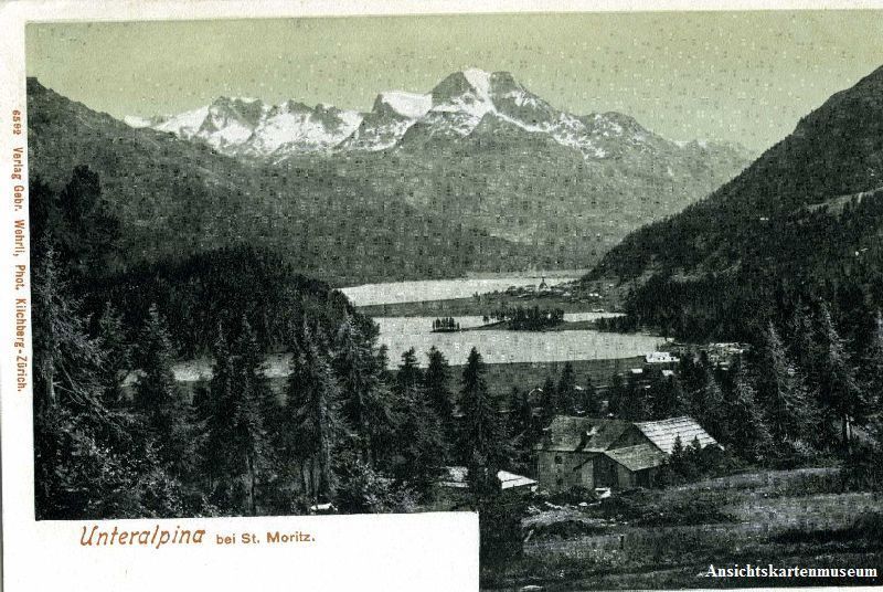 Cartoline postali: St. Moritz - Unteralpina + c1900 – Usato da Emmenbrücke venduto da teestube