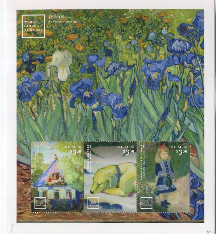 Tous les timbres: Block "Malerei. Vincent van Gogh". St. Kitts. – Neuf avec emballage d'origine à Basel par Butsch5