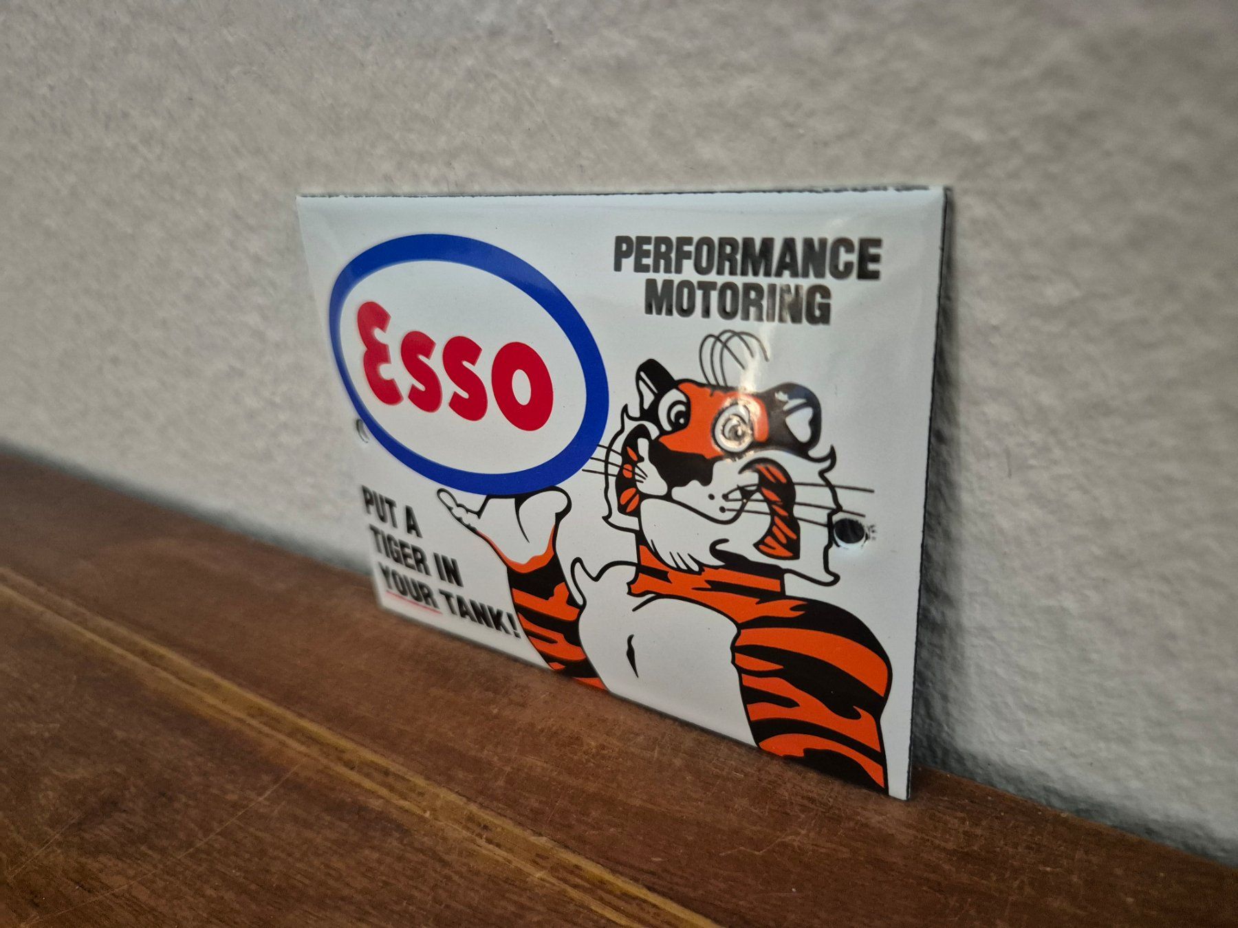 Esso Insegne: Emailschild Esso Tiger Tanksäule Garage Logo Emaille Schild – Nuovo (secondo la descrizione) da Schaffhausen venduto da pfanis09 3