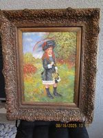 peinture sur huile avec son cadre moulé