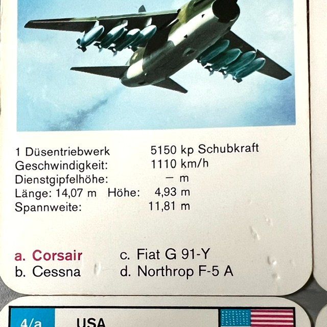Giochi: Quartett Flugzeuge Nr. 524 22 – Usato da Zürich venduto da gigimai67 4