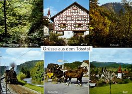HITTNAU Gruss vom TÖSSTAL Guyer-Zeller-Weg - Bahn - Kutsche
