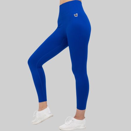 Fitness Leggings Damen Seamless Waist Ozean Blau XXL YAKWARY
