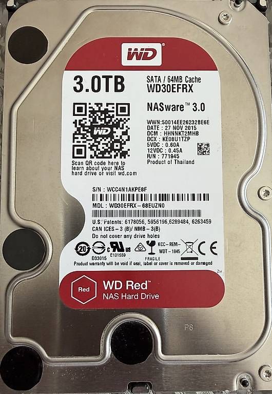 Dischi rigidi: Disque dur WD 3 GB NAS RED – Usato da Vernier venduto da Calimero1975