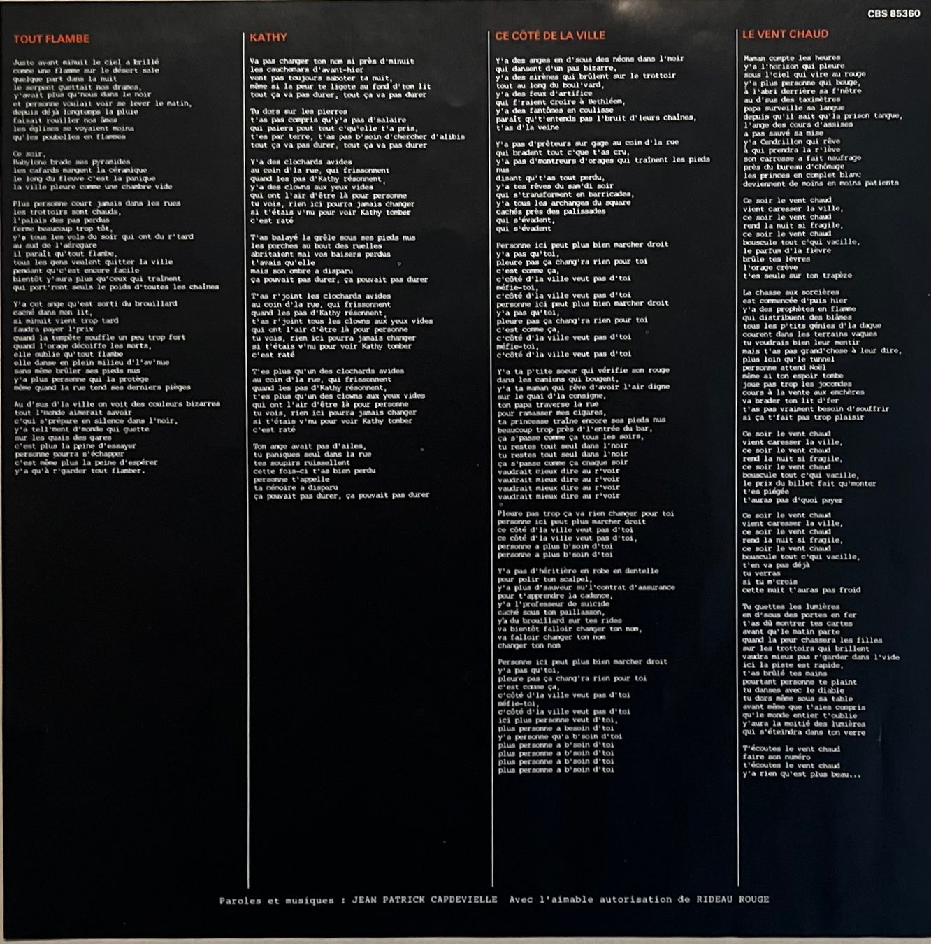 Dischi in vinile: JEAN-PATRICK CAPDEVIELLE - LE LONG DE LA JETEE - 33 Tours – Usato da Bussigny venduto da vinyl-pas-cher 7