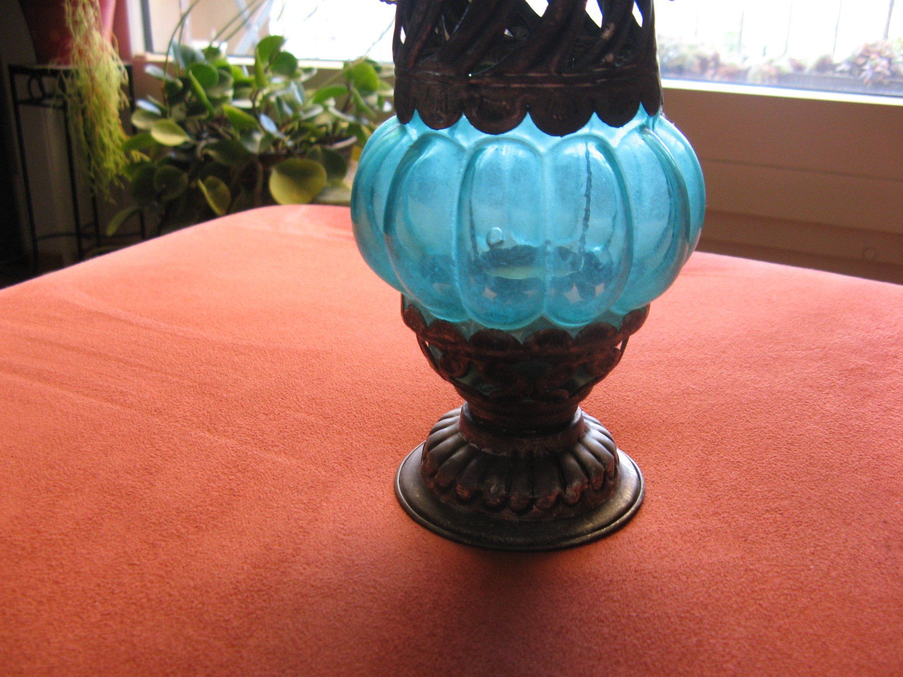 Lampade: indische Tischlampe hellblau – Nuovo (secondo la descrizione) da Zürich venduto da apil 2