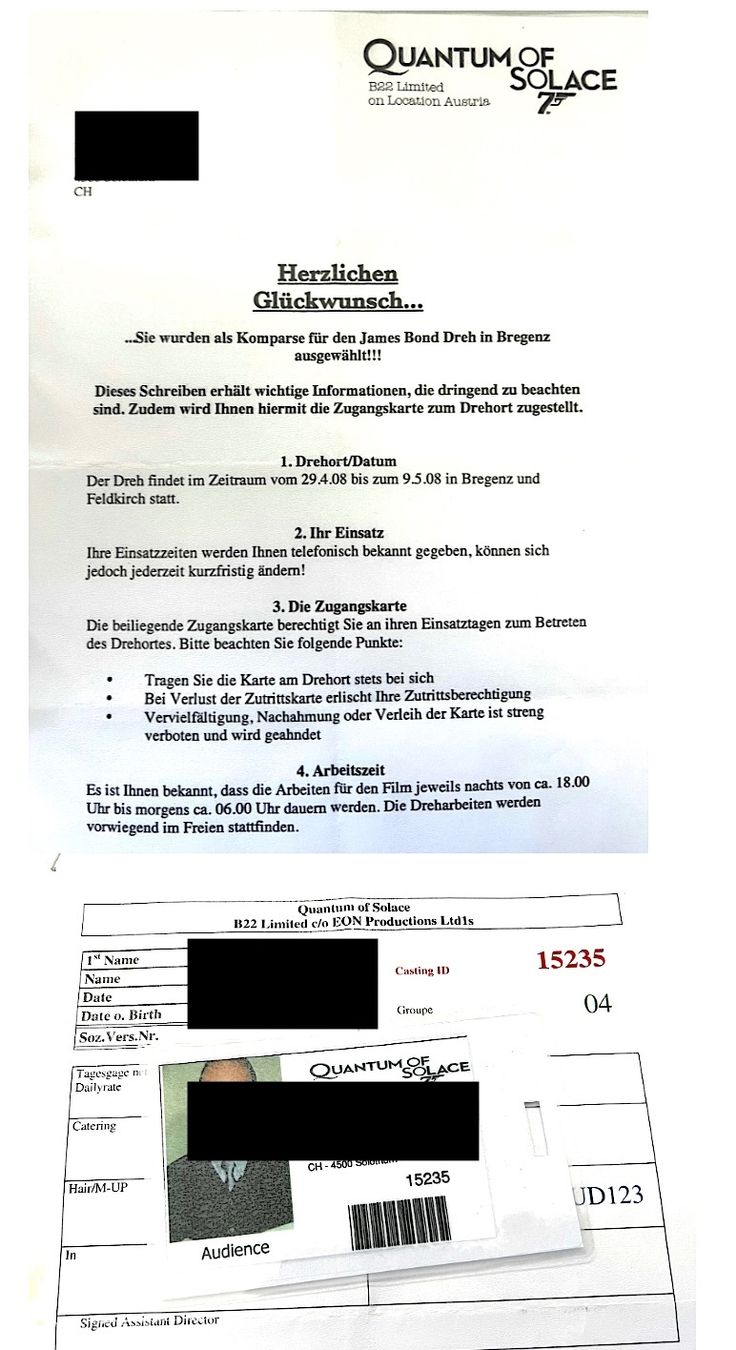 Autografi: JAMES BOND Quantum of Solace Requisite + Autogramm ORIGINAL – Usato da Solothurn venduto da StarsInYourHome 6