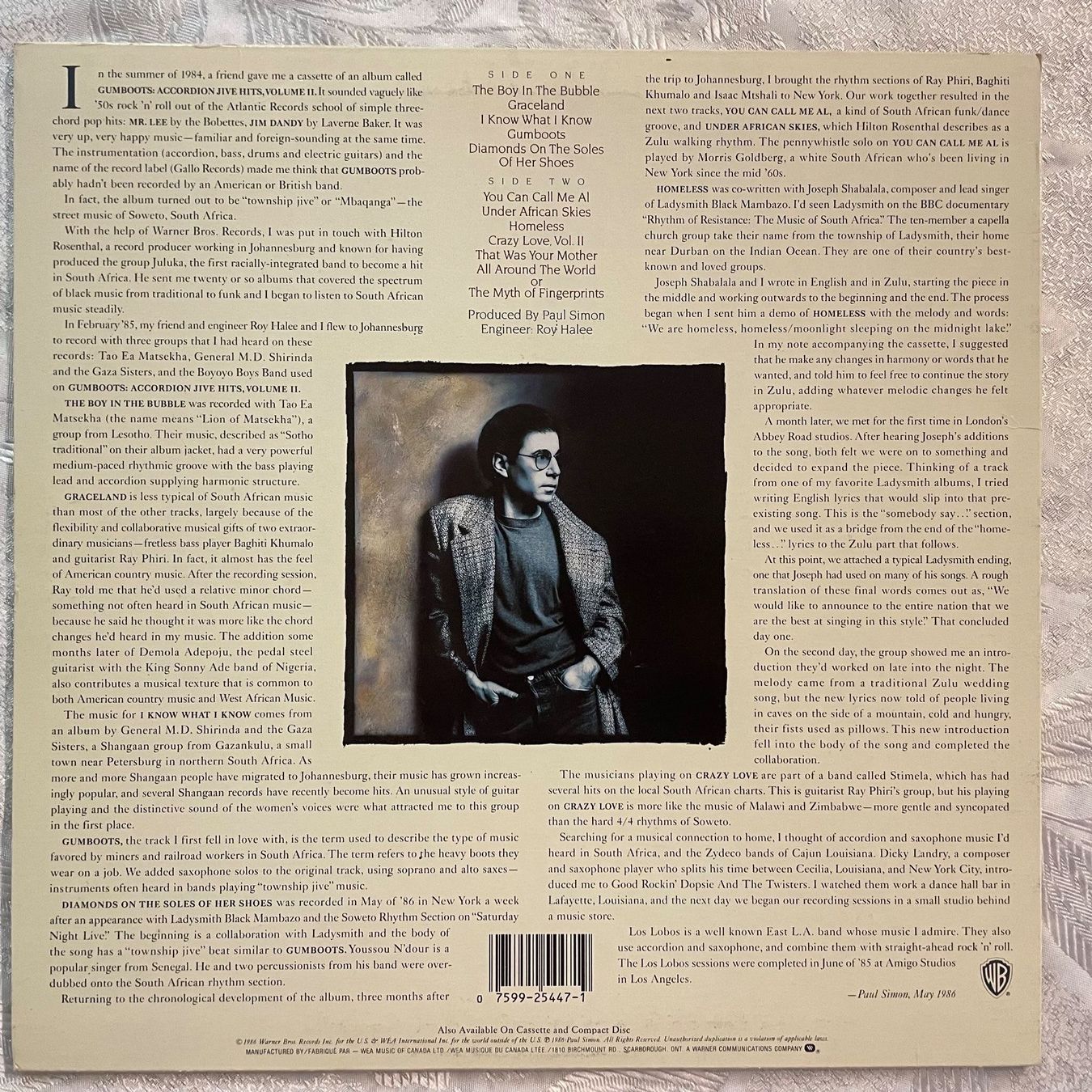 Schallplatten: PAUL SIMON - GRACELAND – Gebraucht aus Zürich von  1