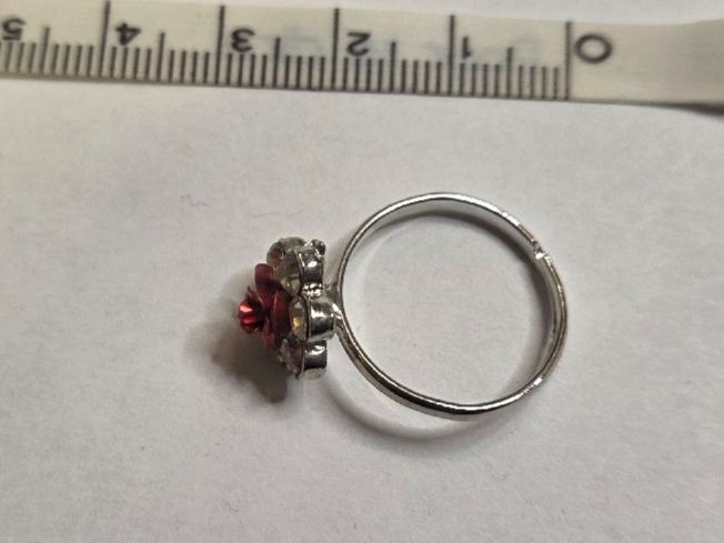 Anelli: Bague Argentée Fleur Rose Strass Ajustable – Nuovo (secondo la descrizione) da Territet venduto da Cenh 3