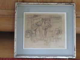 Max Gubler  1898-1973 original Rötelzeichnung