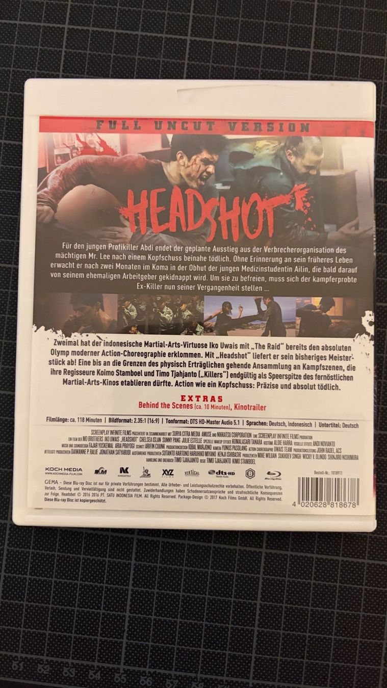 Tutti i DVDs: Headshot - Blu-Ray - Uncut – Usato da Zürich venduto da Renefontana 1
