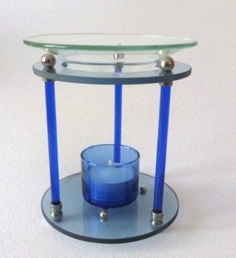 Diffusori di oli essenziali: Aroma-Glas-Duftlampe blau – Nuovo e nell'imballaggio originale da Mauren venduto da Yeelen