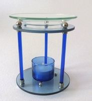 Aroma-Glas-Duftlampe blau