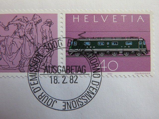 Tutti i francobolli: FDC '100 Jahre Gotthardbahn' 1982 – Usato da Brunnen venduto da Kumari 1
