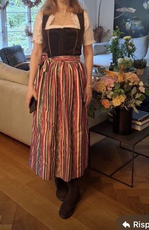 Dirndl K&K Kaiserjäger marrone nero taglia 38 buono