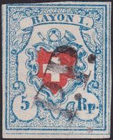 Rayon I (hellblau) T.37 B1-RU +Luxusstück mit P.P. v. ZÜRICH