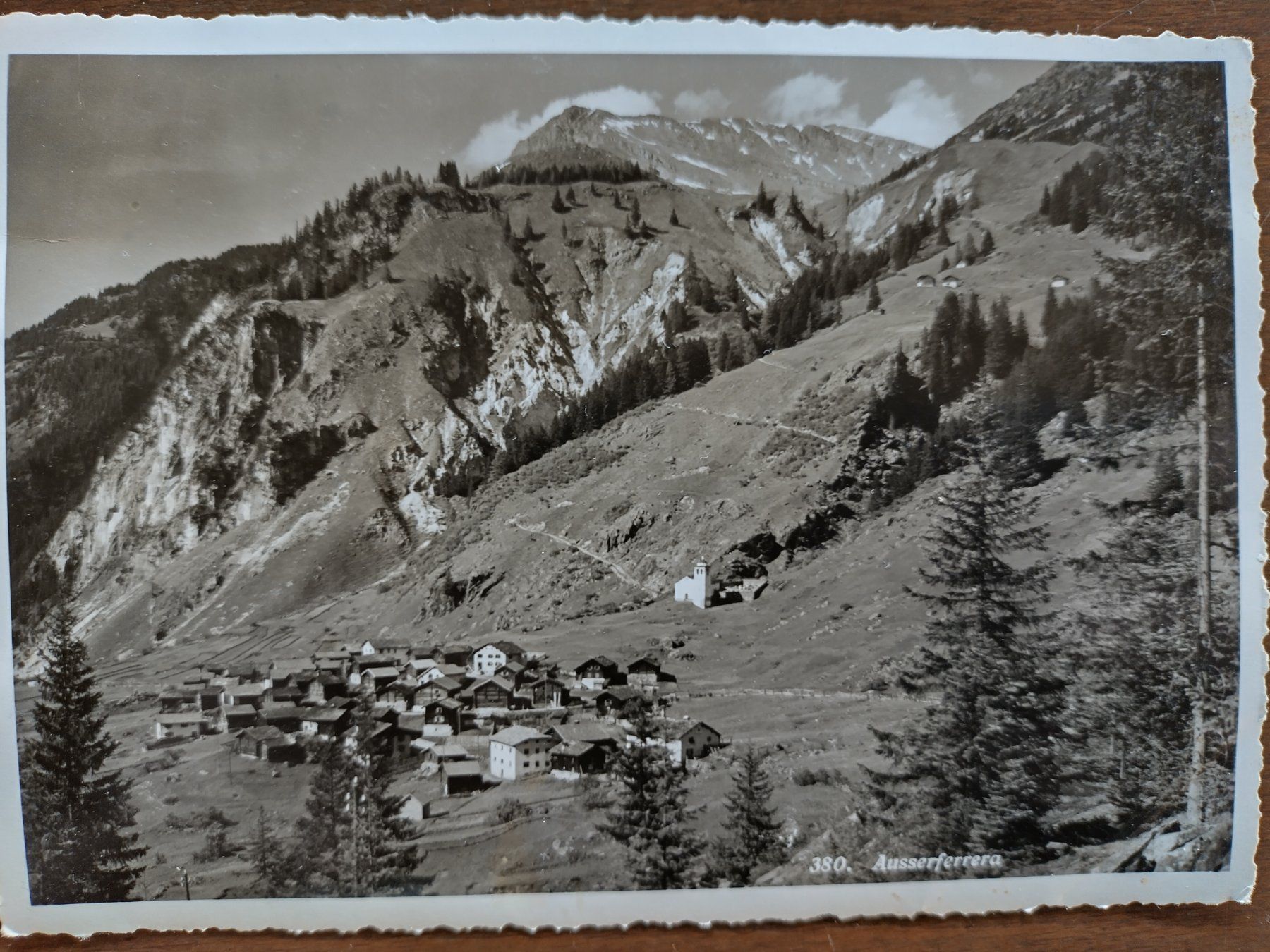 Cartoline postali: Alte Ansichtskarte Ausserferrera Graubünden ca. 1950 gel. – Usato da Wildhaus venduto da Hukwildhaus 1