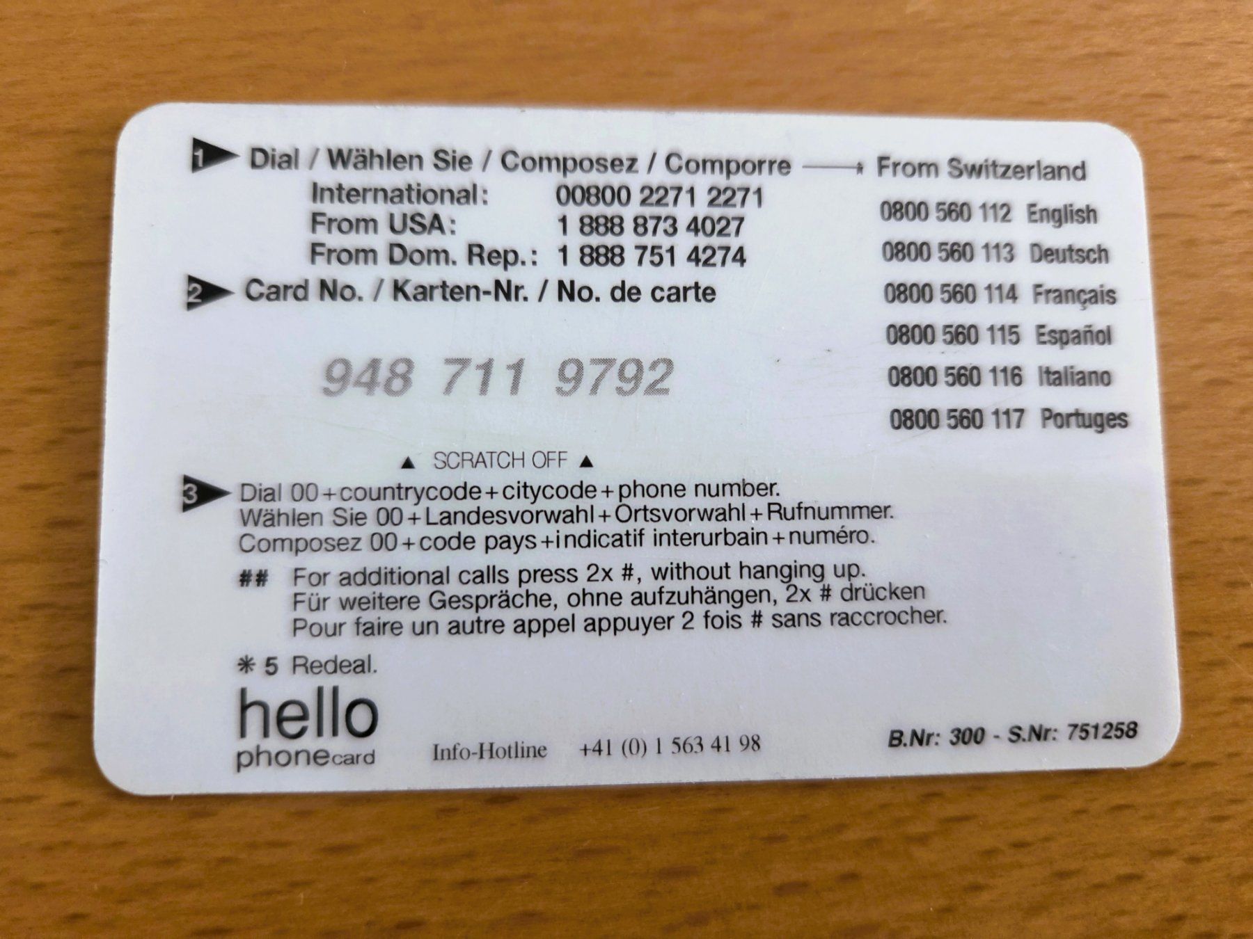Schede telefoniche: TAXCARD / PREPAID - SCHWEIZ – Usato da Brüttisellen venduto da Nighttrain