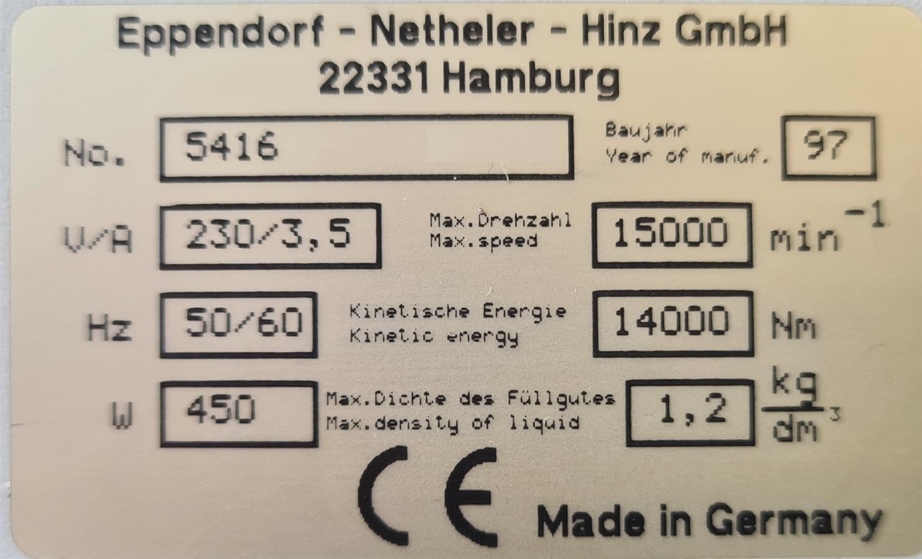 Kit di modellismo & Modellini statici: Eppendorf 5416 Zentrifuge – Usato da Niederdorf venduto da LeptonAG_Labor 6