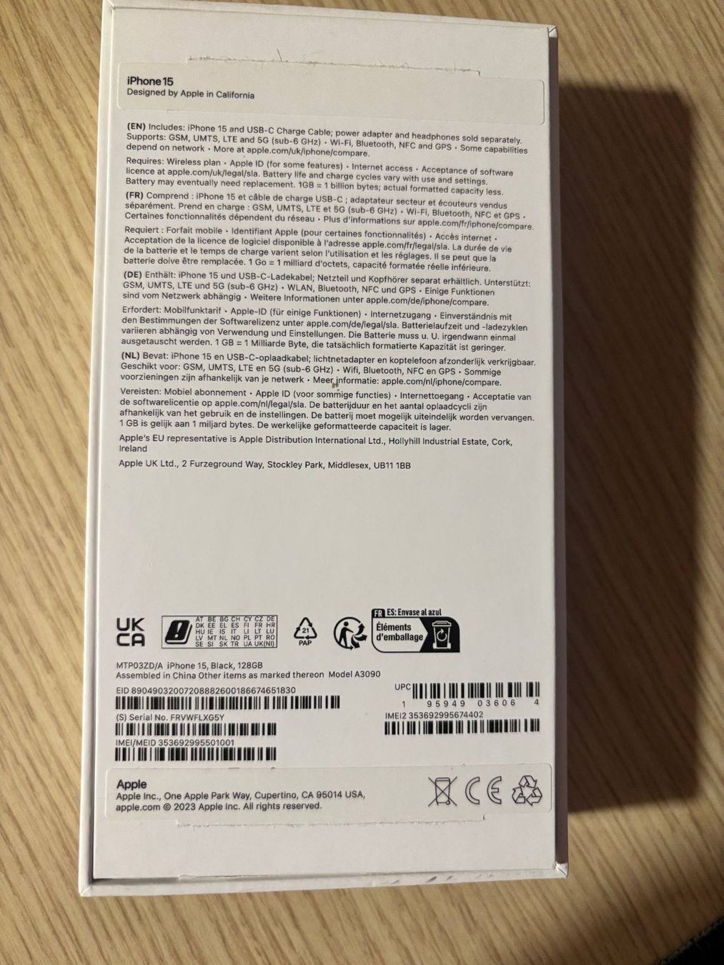 Apple Telefoni cellulari / Smartphones: iPhone 15 128 GB – Usato da Naters venduto da vir_8t9z 4