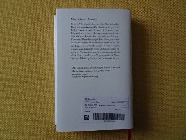 Bücher: "Melody" von Martin Suter – Neu (gemäss Beschreibung) aus Oberweningen von Gerini 1