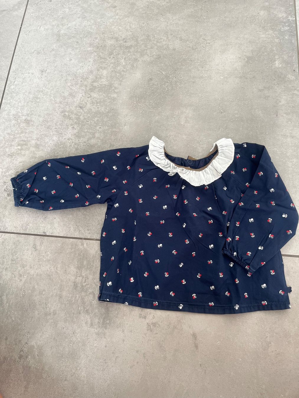 Okaidi Camicette, T-shirt & Top: Obaibi, Bluse, Langarmshirt, blau, Gr. 74 – Usato da Mollis venduto da Miss_Dresses