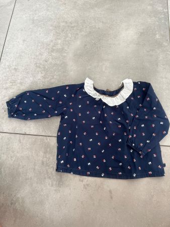 Obaibi, Bluse, Langarmshirt, blau, Gr. 74