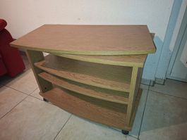 Rollbarer Beistelltisch/TV-Tisch, Holzoptik, Top Zustand!